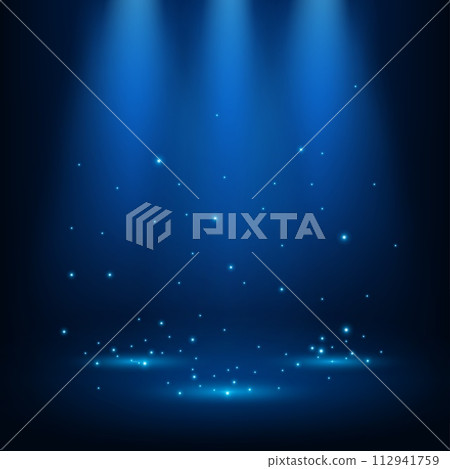 Blue spotlights shining with sparkles, Vector Illustration Blue spotlights shining with sparkles, Vector Illustration 112941759