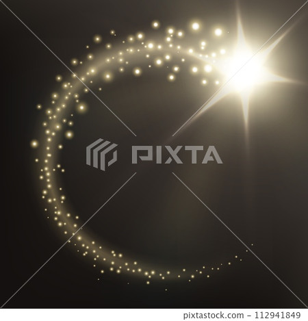 Magic silver light half rounded background, Vector Illustration 112941849