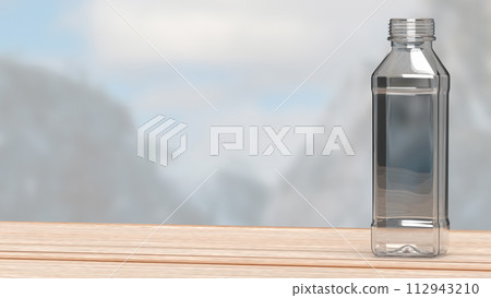 The plastic bottle for sci or eco concept 3d rendering. 112943210
