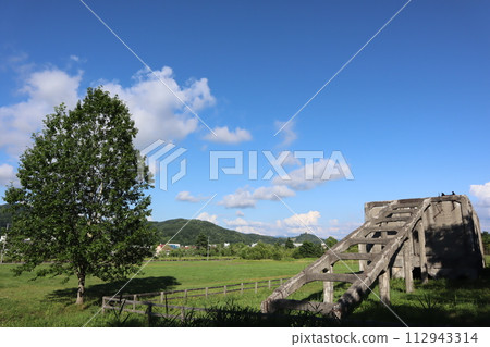 The view in front of the Zuriyama Stairs, the highest in Japan, in Akabira City The view in front of the Zuriyama Stairs, the highest in Japan, in Akabira City 112943314