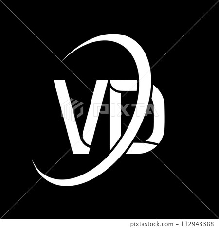 VD logo. V D design. White VD letter. VD/V D letter logo design. Initial letter VD linked circle uppercase monogram logo. 112943388