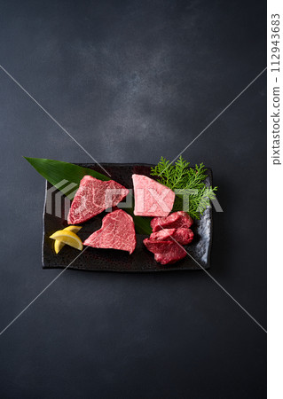 Domestic Wagyu Beef - Assortment of various parts 112943683