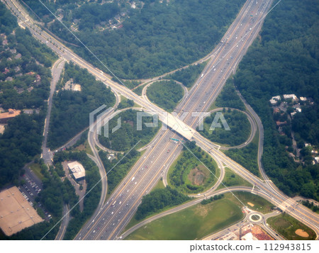 Highway clover leaf interchange Highway clover leaf interchange 112943815