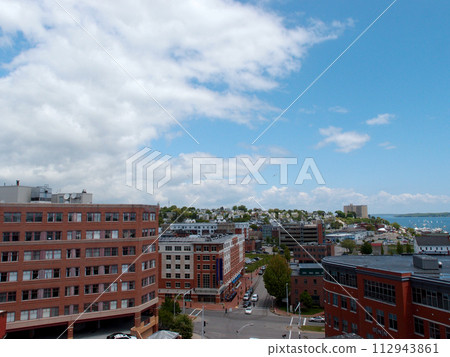 Portland Maine aerial taken from a top of building Portland Maine aerial taken from a top of building 112943861