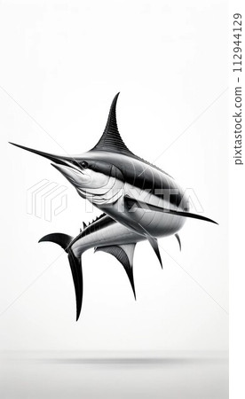 Marlin looking diagonally upwards 112944129