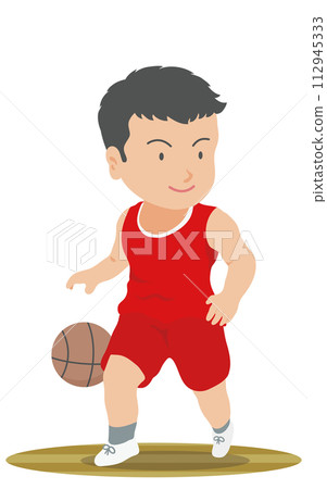 basketball player dribbling 112945333