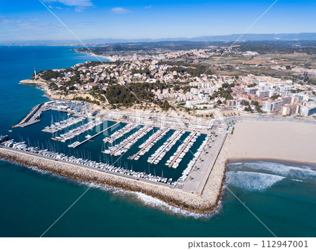 View of Torredembarra with marina View of Torredembarra with marina 112947001