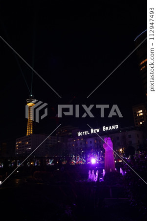 Year-end illumination event in Yokohama, Japan Year-end illumination event in Yokohama, Japan 112947493