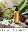 Image of organic cosmetics in natural light 112947976