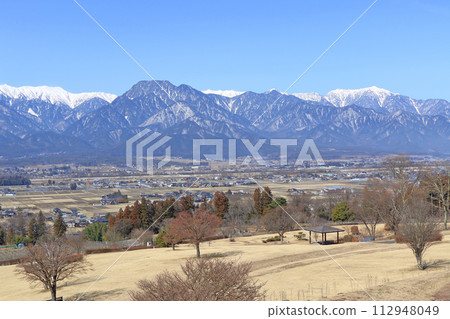 Azumino and the Northern Alps in early spring Azumino and the Northern Alps in early spring 112948049