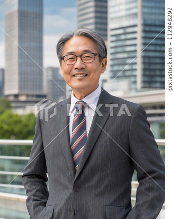 辦公大樓和商人 112948292