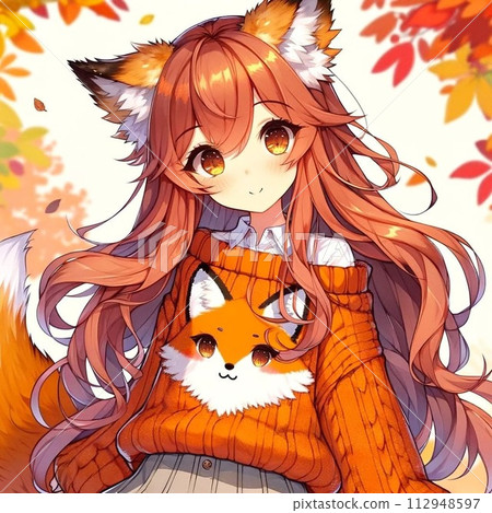 fox girl - Stock Illustration [112948597] - PIXTA