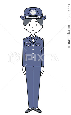 航空自衛隊插畫（冬季制服） 112948874
