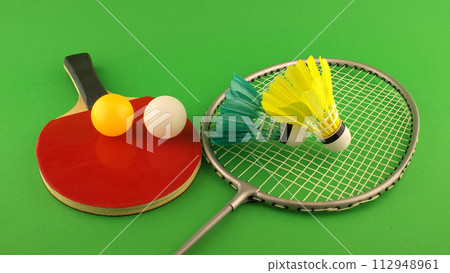 Sports equipment for table tennis and badminton Sports equipment for table tennis and badminton 112948961