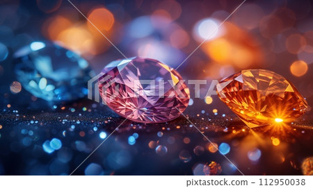 background of colored gemstones shining 112950038