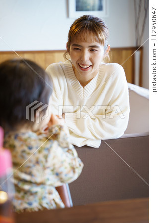 mother taking care of her child 112950647