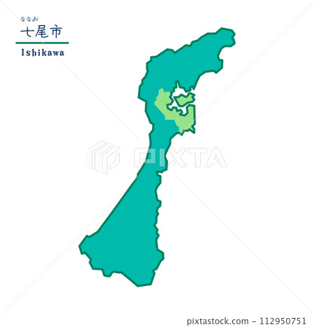 石川縣七尾市市町村地圖 石川縣七尾市市町村地圖 112950751