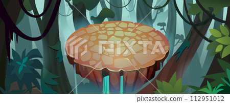 Jungle forest with floating game arena land ui Jungle forest with floating game arena land ui 112951012