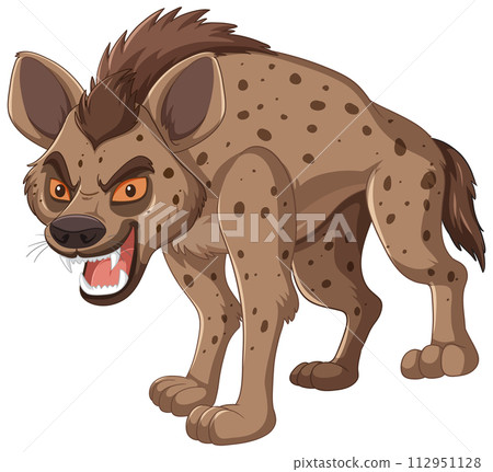 Aggressive Hyena Vector Illustration 112951128