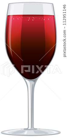 Elegant Glass of Red Wine 112951146