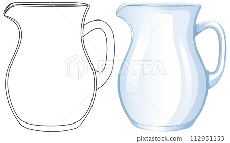 Sleek Pitcher Vector Illustration Set Sleek Pitcher Vector Illustration Set 112951153