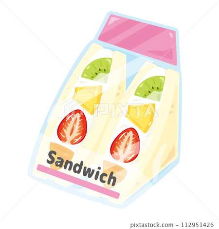 Fruit sandwich in a triangular package Fruit sandwich in a triangular package 112951426
