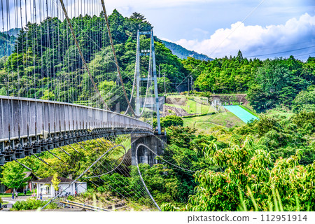 Miyagase Dam Suspension Bridge 112951914