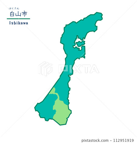 Map of municipalities in Ishikawa Prefecture Hakusan City 112951919