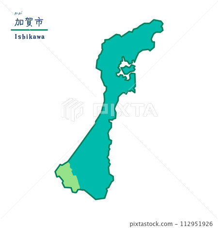 石川縣加賀市市町村地圖 石川縣加賀市市町村地圖 112951926