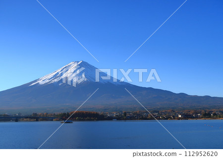 Scenery of Mt. Fuji and Lake Kawaguchi 112952620