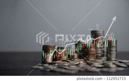 index stock market investor profit growth and forex exchange currency global graph financial marketing economy and investment business concept 112952715