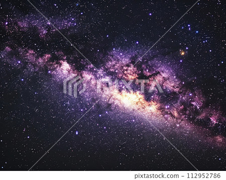 Illustration of the Milky Way floating in space 112952786