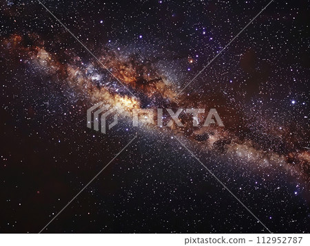 Illustration of the Milky Way floating in space 112952787