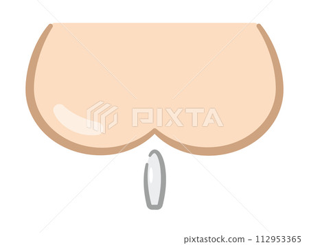 Illustration of buttocks and suppositories Illustration of buttocks and suppositories 112953365
