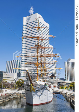 Yokohama Minato Mirai District, Nippon Maru Memorial Park, sailing ship "Nippon Maru", a national important cultural property 112953470