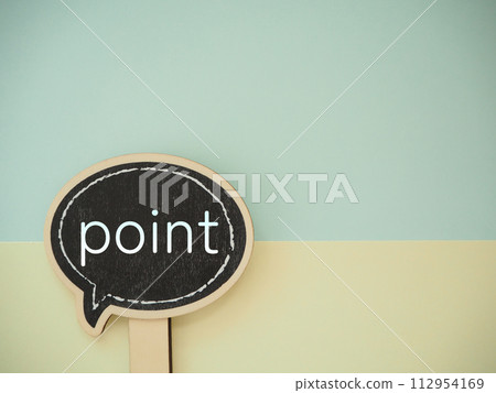 POINT point text copy space in speech bubble 112954169