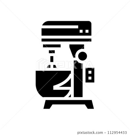 mixer restaurant equipment glyph icon vector illustration 112954433