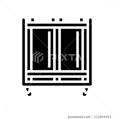 dish dispenser restaurant equipment glyph icon vector illustration 112954453
