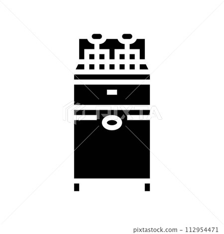 fryer restaurant equipment glyph icon vector illustration 112954471