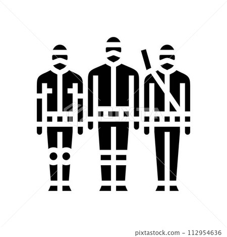 team paintball game glyph icon vector illustration 112954636