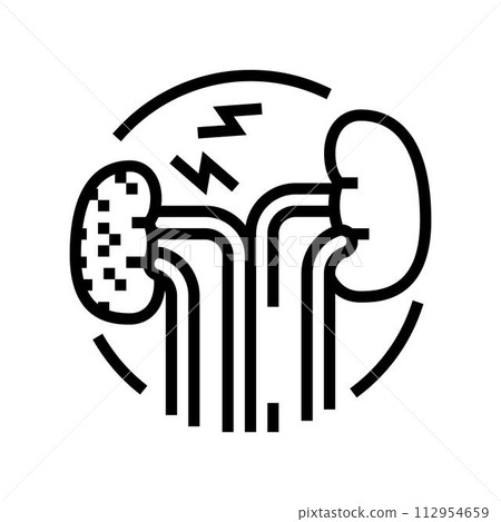 renal failure urology line icon vector illustration renal failure urology line icon vector illustration 112954659