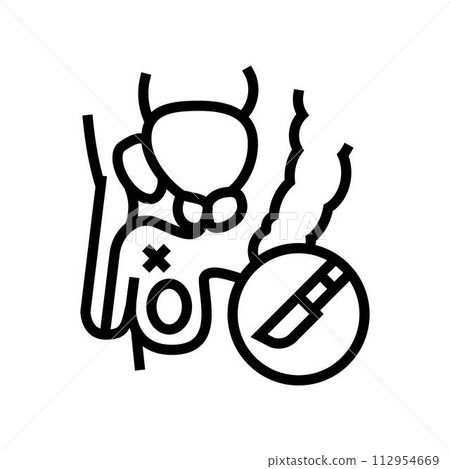 vasectomy urology line icon vector illustration 112954669