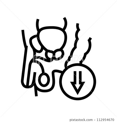 erectile dysfunction urology line icon vector illustration 112954670
