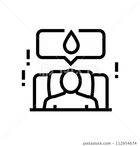 nocturia urology line icon vector illustration 112954674