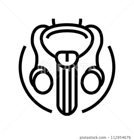urethral stricture urology line icon vector illustration 112954676