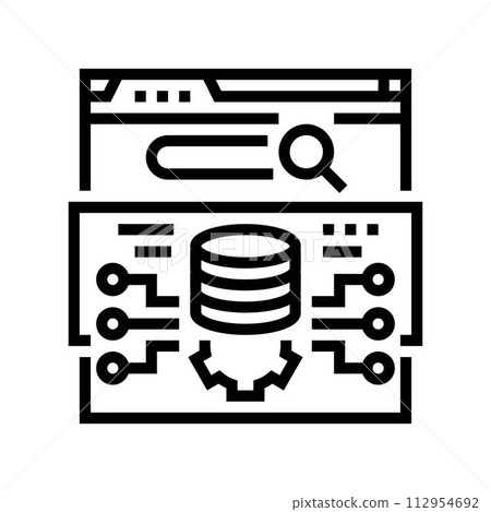 structured data seo line icon vector illustration 112954692