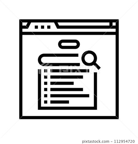 zero click searches seo line icon vector illustration 112954720