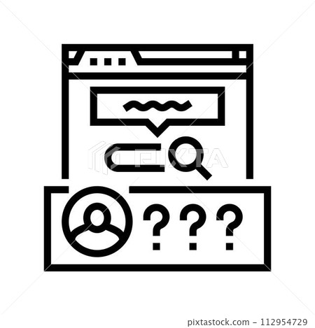 search intent seo line icon vector illustration 112954729