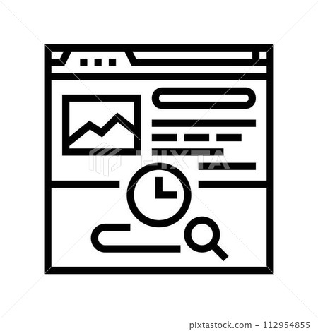 dwell time seo line icon vector illustration 112954855
