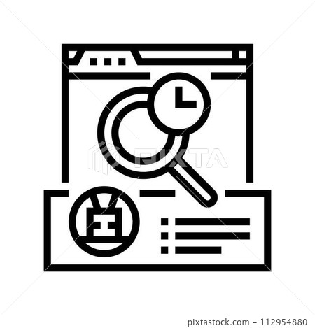 crawling budget seo line icon vector illustration 112954880